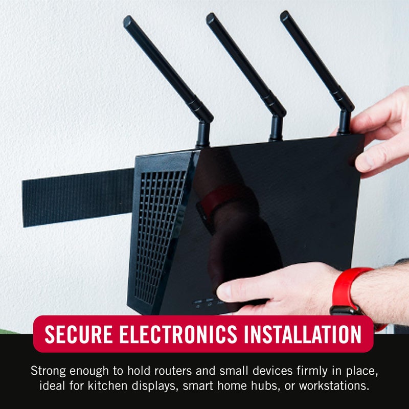 Velcro شريط فيلكرو العلامة التجارية الثقيل مع لاصق | 25 قدم لفة بالجملة بعرض 2 بوصة | يحمل 10 أرطال، أبيض | قوة صناعية قوية للتثبيت للاستخدام الداخلي أو الخارجي (30082) - Image 3